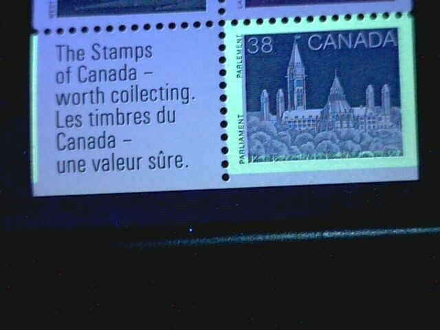 CANADA 1988 BKLT PANE MUTIPLE PRINT FLAWS SCOTT 1188a VF MINT NH (BS19026)