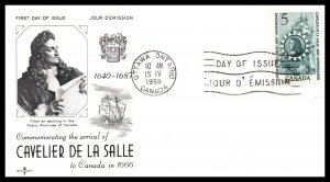 Canada 446 La Salle Rose Craft Label FDC