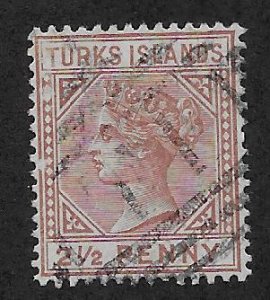 TURKS ISLANDS SC# 49   FVF/U