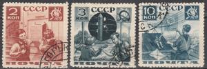 Russia #584a, 585a, 587a  F-VF Used CV $5.85 (A2246)