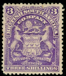 RHODESIA SG86, 3s deep violet, M MINT. Cat £42.