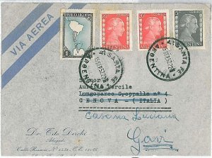 13293 - ARGENTINA - POSTAL HISTORY: COVER to ITALY 1953 . EVITA