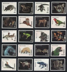 Samoa Birds Animals of the World 20 stamps SG#1386-1405 SALE BELOW FACE VALUE