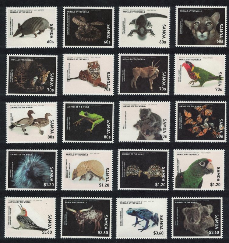 Samoa Birds Animals of the World 20 stamps SG#1386-1405 SALE BELOW FACE VALUE