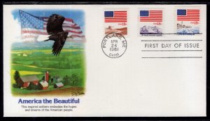 US 1890,1891,1893 America the Beautiful Fleetwood U/A FDC