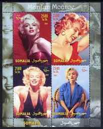 SOMALIA - 2004 - Marilyn Monroe #2 - Perf 4v Sheet - MNH - Private Issue