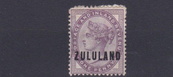 ZULULAND  1888 - 93  S G  2  1D  DEEP  PURPLE     UNUSED NO GUM 