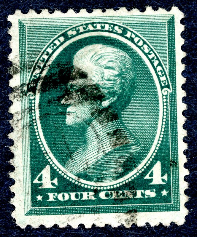 US #211 1883 4c Jackson. Used VF