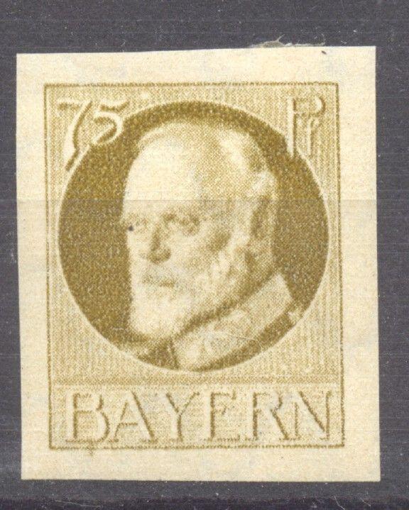 Bavaria 1919 Variety, missing overprint, Mi. 163 B F, MLH, no faults