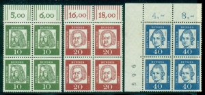 GERMANY SCOTT #'s 827, 829, AND 832 B/4, MINT, OG, NH, GREAT PRICE!