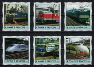 S. TOME E PRINCIPE 2003 - Trains / complete set MNH