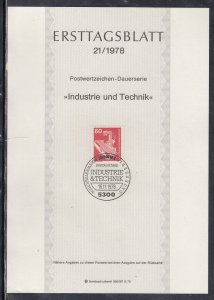 Ersttagsblatt 21/78 Scott 1176  -1978 Definitive Issue