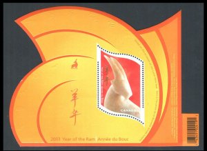 CANADA - 2003 YEAR OF THE RAM - MINIATURE SHEET MINT NH