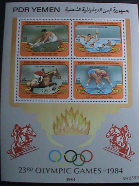 YEMEN STAMP -1984 SUMMER OLYMPIC GAMES-LOS ANGELES-U.S.A. MNH S/S SHEET VF