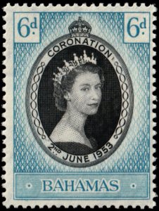 ✔️ BAHAMAS 1953 - CORONATION - SC.  157 MNH ** [5CW2]