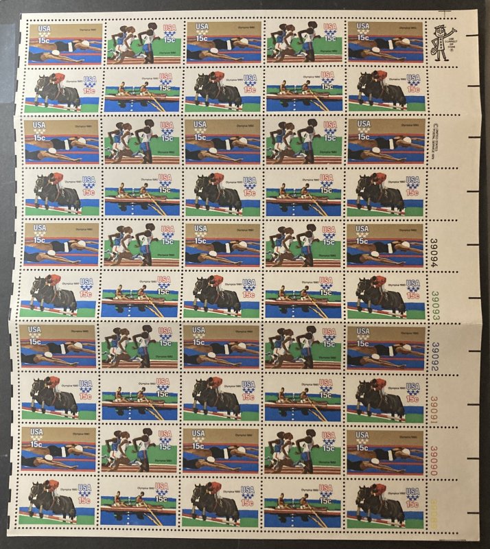 U.S. 1979 #1791-4 Sheet(2 folds), Olympics, MNH.