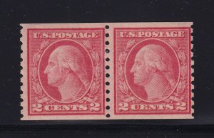 454 Pair F-VF OG never hinged with nice color cv $ 360 ! see pic !