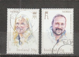 Norway  Scott#  1967-1968  Used  (2023  Royal 50th Birthdays)