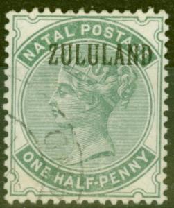 Zululand 1888 1/2d Dull Green SG13 Superb Used