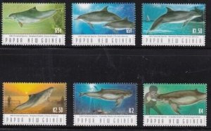 Album Treasures Papua New Guinea Scott #1092-1097 Endangered Dolphins Mint Nh-