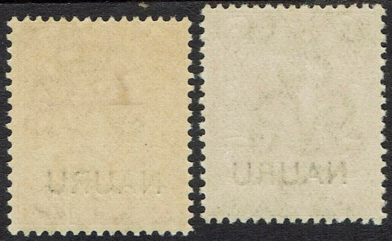 NAURU 1916 KGV 2D DIE I AND DIE II */**