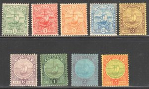 GRENADA #68 to 76 VF Mint LH / H