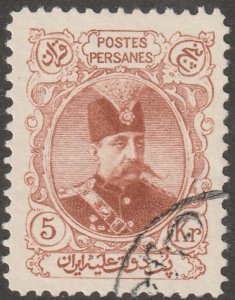 Persia, stamp, Scott#359,  used, hinged, 5kr, red/brown