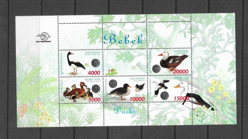 BIRDS - INDONESIA #1804A  DUCKS  MNH