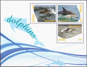 Guyana. 2012. Fauna dolphins. MNH.