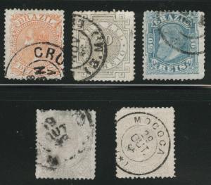 Brazil Scott 86-91 Used 1884-85 set CV$17.50