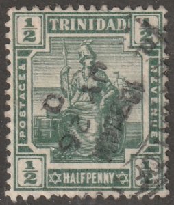 Trinidad, stamp, Scott#105,  used, hinged,  half pence