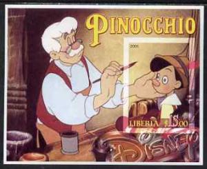 Liberia 2006 Walt Disney - Pinocchio imperf m/sheet unmou...