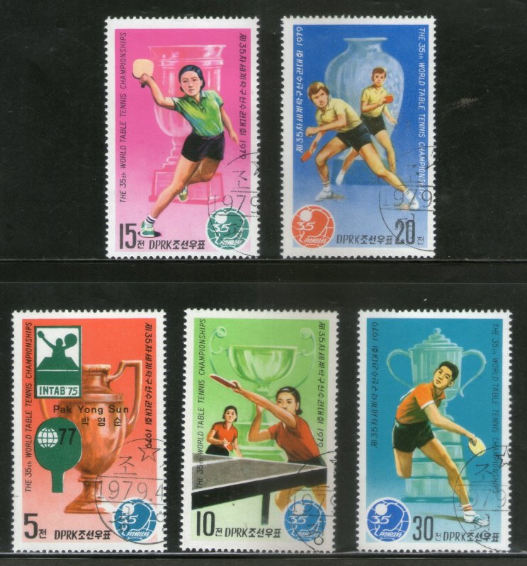 Korea 1979 World Cup Table Tennis Championship Male Female Sport 5v Sc 1797-1801