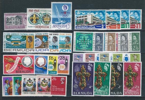 Bermuda. Complete mint  sets, incl 210//237 [h] CV ca. $11.00