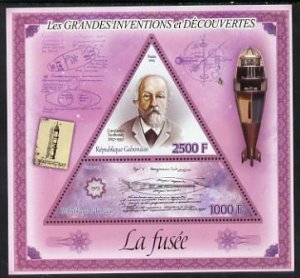 GABON - 2014 - Great Inventions,  Rocket - Perf 2v Sheet - MNH-Private Issue