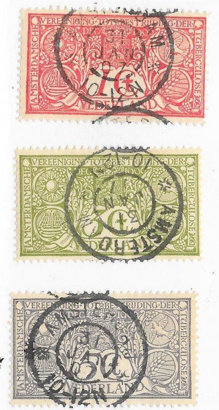 Netherlands  #B1-B3 Light,Water, Air & Food (CTO) CV $3.00