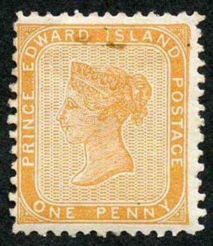 Prince Edward Is  SG9 1863 1d Yellow Orange M/M Cat 55 pounds 