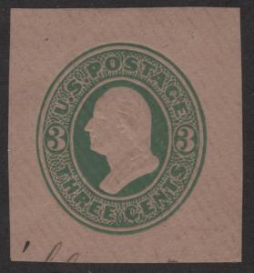 SC#U167 3¢ Washington Cut Square (1874) Used