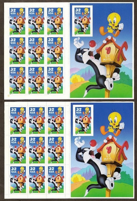 3204-3205  MNH, Sylvester & Tweety, scv: $19.25