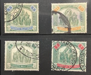 Malaya federeted malay states  #  14 to 17 -Rare set C$2860.00