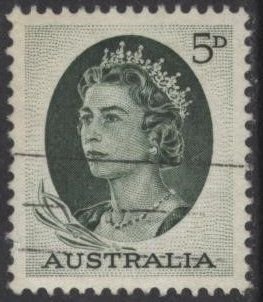 Australia 365 (used) 5p Elizabeth II, green (1963)