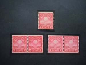 #656 2c Edison's 1st Light Single, Pair, & JL Pair Perf. 10 Vert MNH OG CV $175