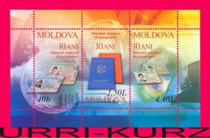 MOLDOVA 2005 New National Passport Identity Card System s-s Sc500 Mi Bl.34 MNH