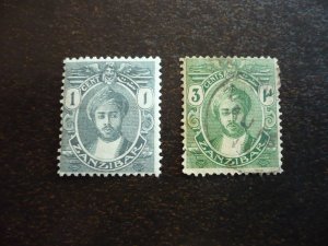 Stamps - Zanzibar - Scott# 120-121 - Mint Hinged & Used Part Set of 2 Stamps