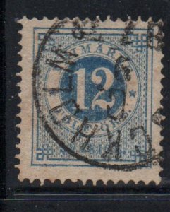 Sweden Sc 32 1877 12 ore blue stamp used