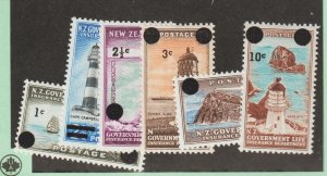1967 New Zealand Sc# OY37-42 - Life Insurance. Lighthouses. MH Cv$22.20