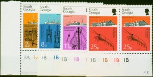 South Georgia 1976 Discovery Set of 4 SG46-49 in V.F MNH Control Pairs