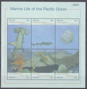 2000 Palau 1737-1742KL Sea fauna 9,00 €