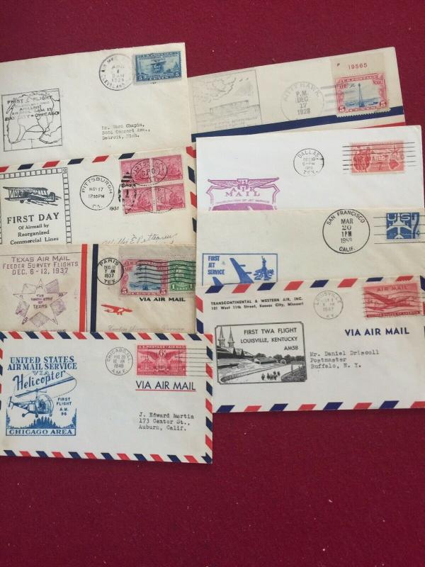 US variety of 8 First Flight covers Very interesting don't miss out on it