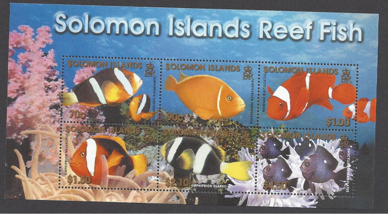 Solomon Islands #926a MNH ss, various reef fish, issued 2001